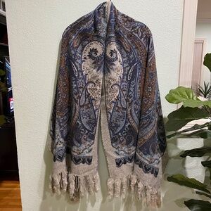 La Fiorentina fur trim Shawl